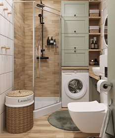 Salle de bain + buanderie